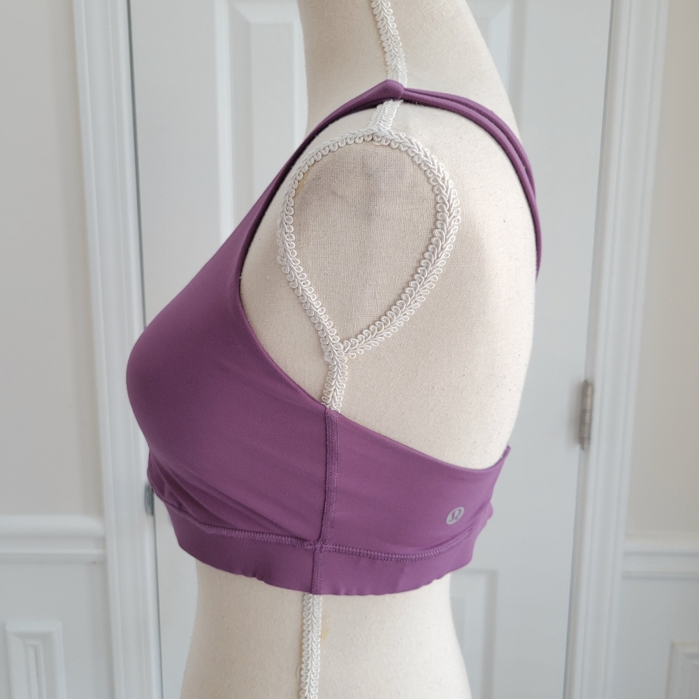 Lululemon Energy Bra Size 10 Grape Thistle Luxtreme Strappy Back Yoga Gym Train - Picture 9 of 12
